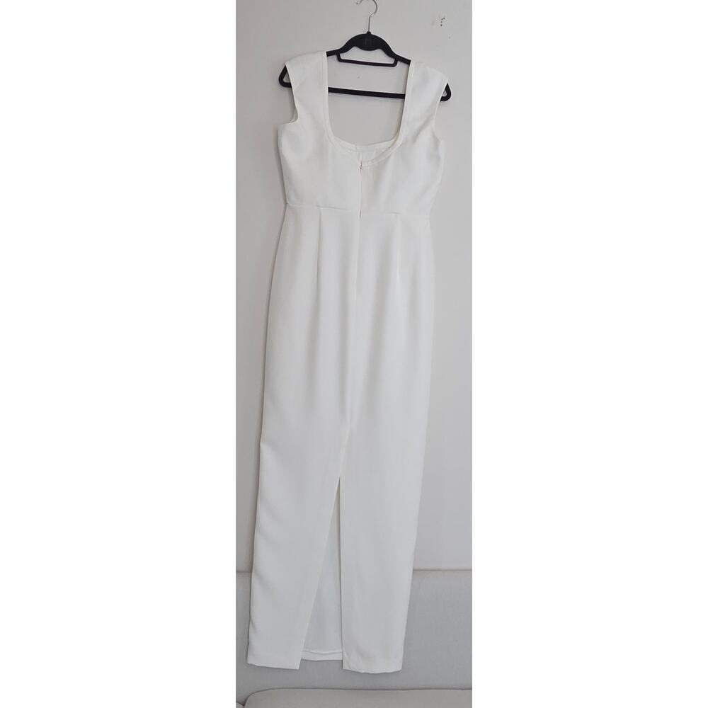 SAU LEE Ivory Brooke Cap Sleeve Crepe Corset Mermaid Maxi Gown Dress 12 NWT+I - Picture 4 of 12